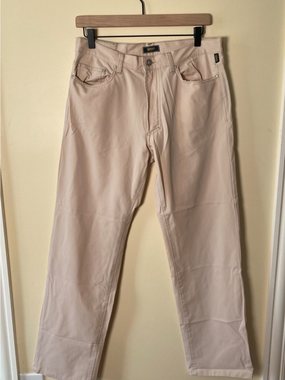 Versace Jeans Couture Men’s Beige/ Tan Straight Leg Pants Size 35